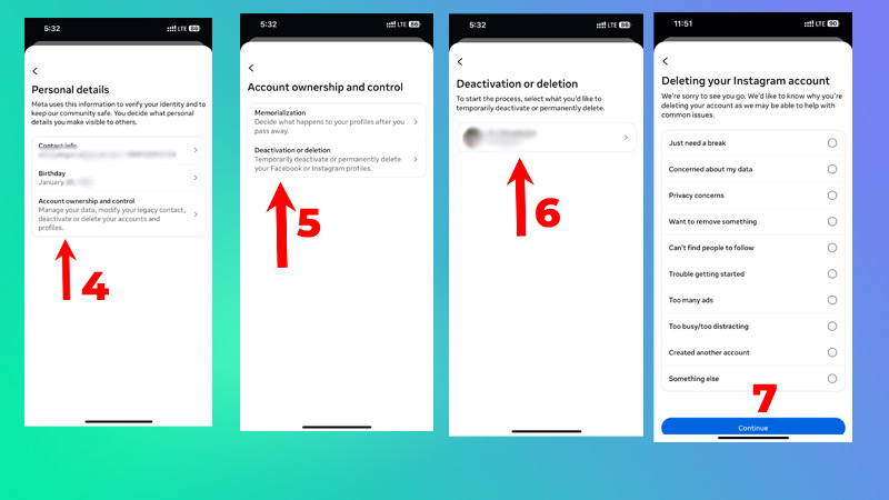 Delete an Instagram Account on an iPhone Using the Instagram App