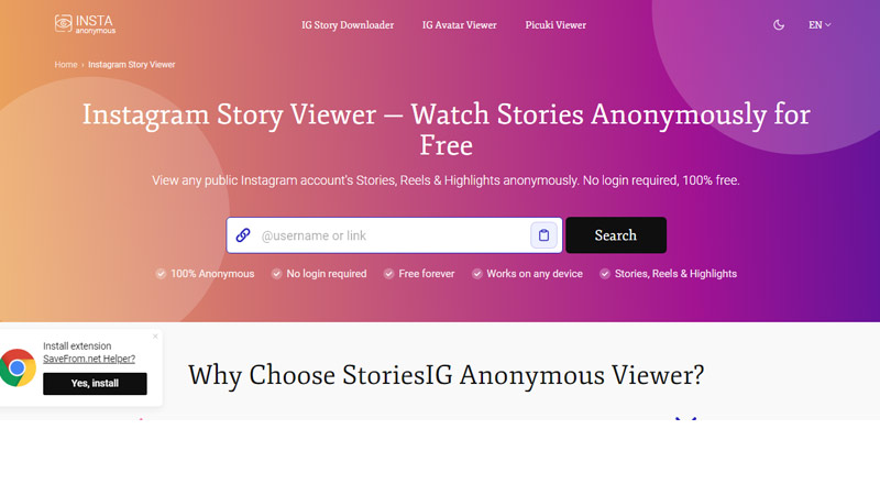 Story downloader on iphone