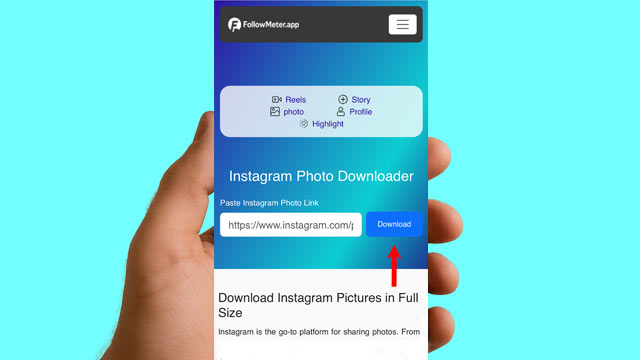 Download and Save Instagram Photo