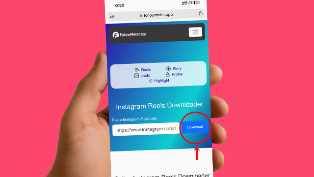 Download and save Instagram Reel